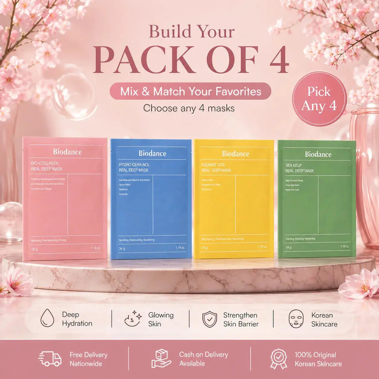 Build Your Biodance Mask Bundle (Choose Any 4) Biodance Pakistan